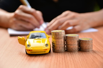 Business concept car insurance or sell and  buy car, car financing.