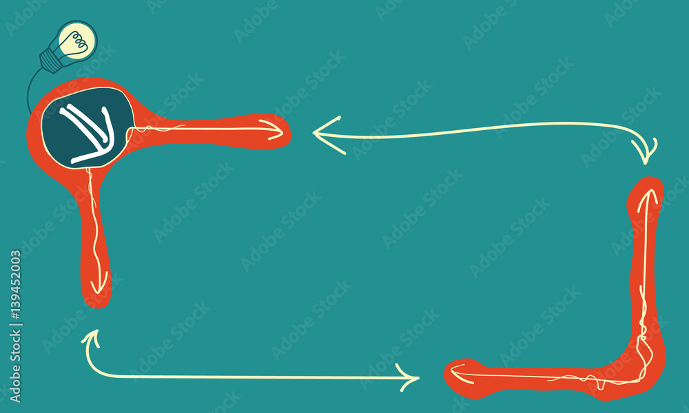 Poster vector box for your text and arrow