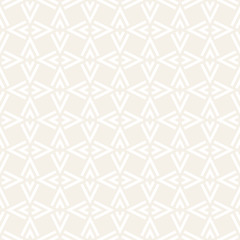 Subtle Ornament With Striped Rhombuses. Vector Seamless Monochrome Pattern