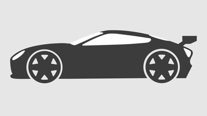 Race sport car silhouette.Supercar tuning coupe auto .Flat style vector transportation vehicle illustration isolated - 139452465