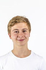 Naklejka premium portrait of smiling cute boy