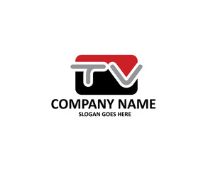 Fototapeta premium TV Letter Logo