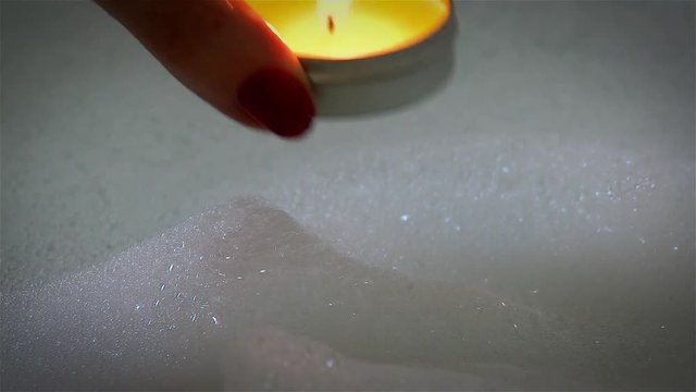 Candle In Bubbles