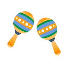 Maracas, Part Of Musical Instruments Set Of Realistic Cartoon Vector Isolated Illustrations