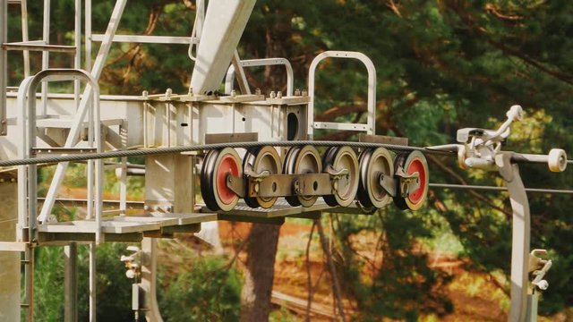 Machinery cableway in Dalat city. Vietnam.