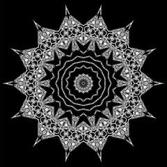 Ornamental Line Pattern. Decorative Texture. Oriental Geometric Ornament