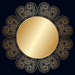 Vector vintage round rosette.