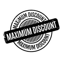 Maximum Discount rubber stamp. Grunge design with dust scratches. Effects can be easily removed for a clean, crisp look. Color is easily changed.