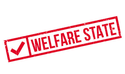 Welfare State rubber stamp. Grunge design with dust scratches. Effects can be easily removed for a clean, crisp look. Color is easily changed.