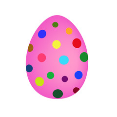 Pink easter egg with circles