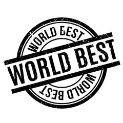 World Best rubber stamp. Grunge design with dust scratches. Effects can be easily removed for a clean, crisp look. Color is easily changed.