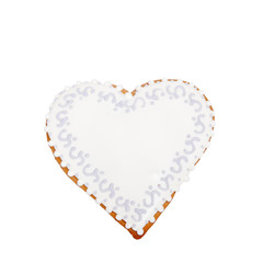 gingerbread hearts on white background