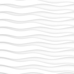 abstract pattern seamless. white texture. wave wavy modern geometric white background. interior design wall 3d  vector illustration