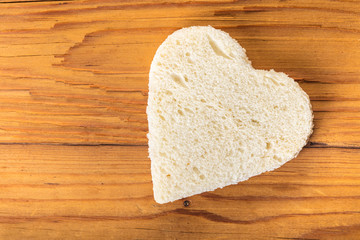 bread in shape of a heart