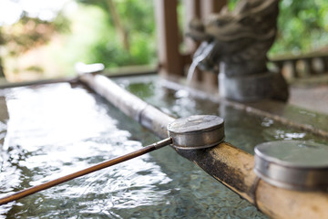 Bamboo water fountain