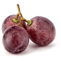 Red grape berry bunch isolated on white background cutout