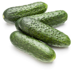 Cucumber vegetable isolated on white background cutout