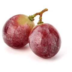Red grape berry bunch isolated on white background cutout