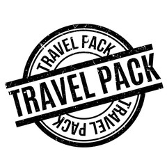 Travel Pack rubber stamp. Grunge design with dust scratches. Effects can be easily removed for a clean, crisp look. Color is easily changed.
