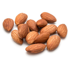 almond nuts isolated on white background close up