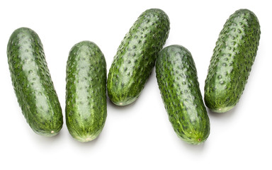 Cucumber vegetable isolated on white background cutout