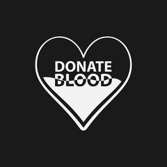 Heart half of blood. Donate blood concept. Vector illustration EPS 10.
