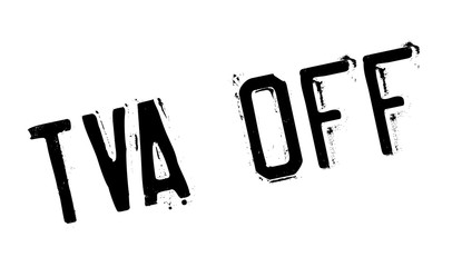 Tva Off rubber stamp. Grunge design with dust scratches. Effects can be easily removed for a clean, crisp look. Color is easily changed.
