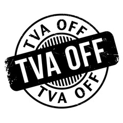 Tva Off rubber stamp. Grunge design with dust scratches. Effects can be easily removed for a clean, crisp look. Color is easily changed.