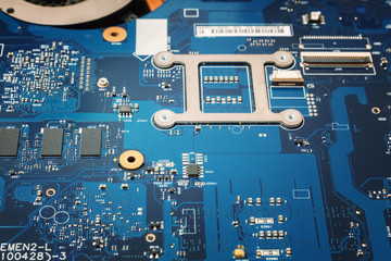 Motherboard chipset closeup