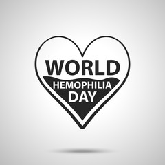 World hemophilia day concept. Heart makes drop counter transfusion. Vector illustration EPS 10.