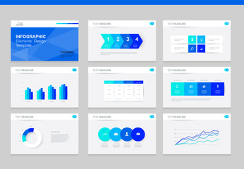 Naklejka premium flat vector set infographics element design template. for business presentation template , brochure, and web design 