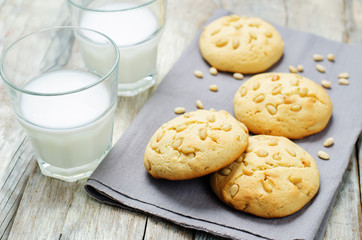 Pine nuts cookies. Italian cuisine