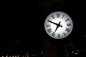 clock tower at night