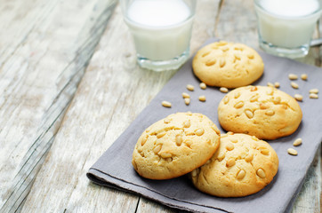 Pine nuts cookies. Italian cuisine