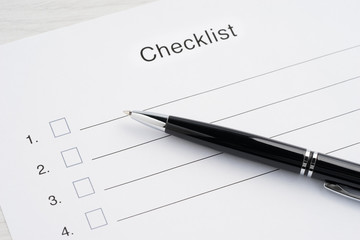 Checklist close-up