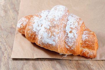  Puff pastry Croissant with powdered sugar