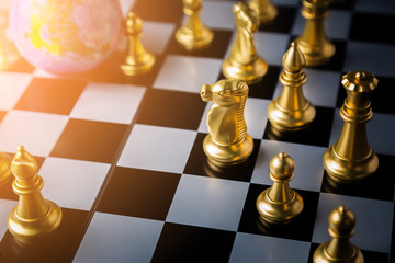 chess board game concept of business ideas and competition and stratagy plan success meaning