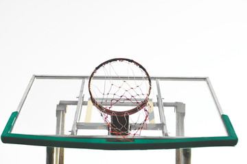 Naklejka premium Basketball hoop in the arena