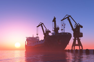 The cargo ship