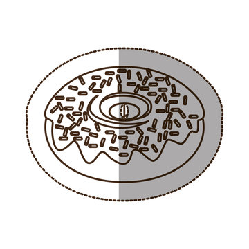 recommend clip art: figure chocolate donut icon, vector illustraction design image
