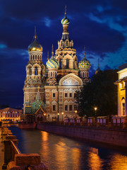 Fototapeta na wymiar view on Church of the Savior on Blood, Saint-Petersburg, Russia