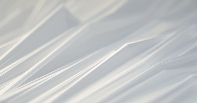 3D animation. Abstract background, concept of folded paper waves.