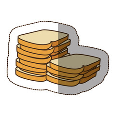 color white bread icon, vector illustraction design image