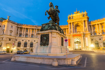 Fototapeta na wymiar Statue of Emperor Joseph II Hofburg Palace Vienna