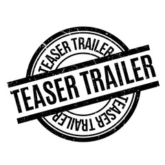 Teaser Trailer rubber stamp. Grunge design with dust scratches. Effects can be easily removed for a clean, crisp look. Color is easily changed.