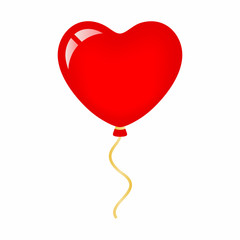 Fototapeta na wymiar Red heart balloon icon