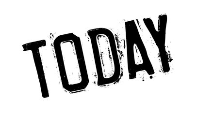 Today rubber stamp. Grunge design with dust scratches. Effects can be easily removed for a clean, crisp look. Color is easily changed.
