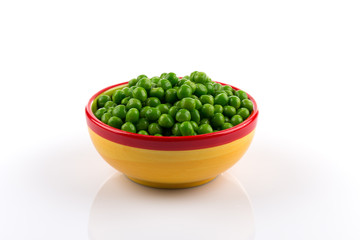 Bowl of green wet pea