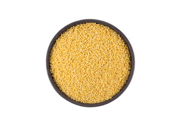 Dry millet isolated on white