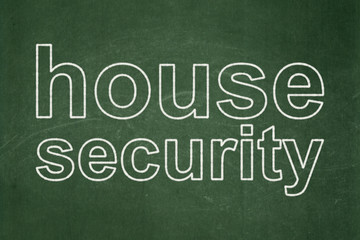 Fototapeta premium Protection concept: House Security on chalkboard background